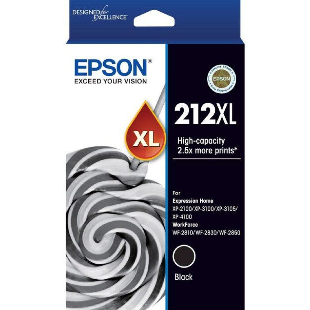 Genuine T212XL Epson black high yield ink